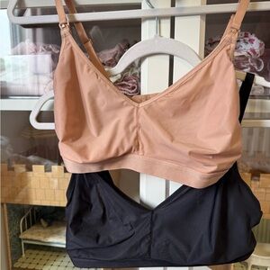 Negative Underwear Nursing Bra Set - Black and Tan